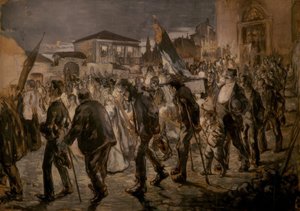 Odejście procesji autorstwa Joaquim Mir i Trinxet