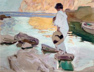 Elena w Cala de San Vicente autorstwa Joaquín Sorolla