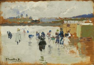 Plaża La Concha, San Sebastián, 1906 autorstwa Joaquín Sorolla
