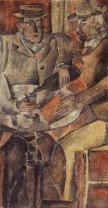 Spotkanie w kawiarni, ok. 1926 (tempera na płótnie)