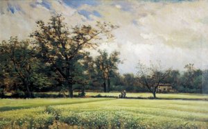 Kasza gryczana w rozkwicie. Obraz Joaquima Vayreda i Vila (1843-1894). Olej na płótnie, II poł. XIX w., sztuka hiszpańska. Muzeum Montserrat (Hiszpania).