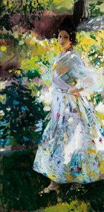 Maria w stroju walenckiego chłopa (Maria przebrana za rolnika z Walencji) autorstwa Joaquín Sorolla