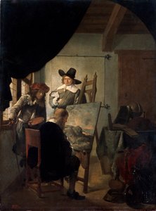 „Wizyta w Pracowni Artysty”, 1659. autorstwa Job Adriaensz Berckheyde
