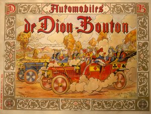Plakat reklamujący samochody De Dion Bouton, ok. 1920 r.