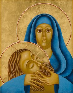Pieta, 2004 (tempera jajowa i 24-karatowe złoto na drewnie)