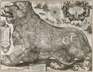 Leo Belgicus - mapa Niderlandów (1611)