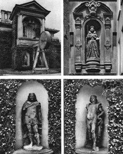 Zegar i posągi, kościół św. Dunstana na zachodzie, Londyn, 1926-1927
