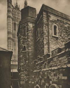 The Jewel Tower, Westminster, przetrwały z bardzo wczesnego Londynu, c1935.