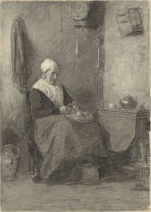 Rolnik we wnętrzu autorstwa Johan Antonie de Jonge