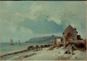 Plaża Sainte-Adresse autorstwa Johan Barthold Jongkind