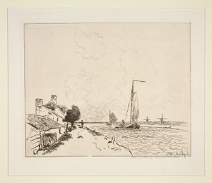 Dwie łodzie? żeglarstwo (Dwie Żaglówki) autorstwa Johan Barthold Jongkind