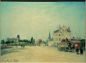 Dyliżans na Faubourg St. Jacques autorstwa Johan Barthold Jongkind
