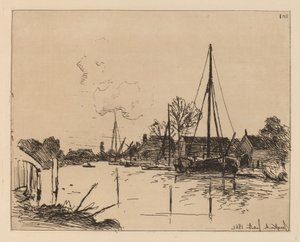 Kanał (Le Canal) autorstwa Johan Barthold Jongkind