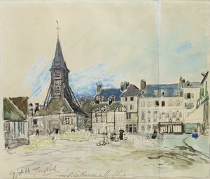 Kościół św. Katarzyny, Honfleur, 1864 r. autorstwa Johan Barthold Jongkind