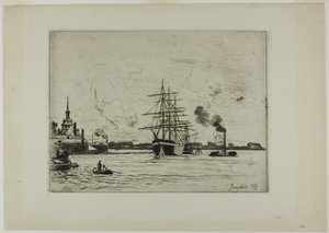Stary Port w Rotterdamie autorstwa Johan Barthold Jongkind
