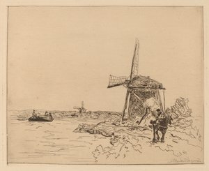 Ścieżka holownicza autorstwa Johan Barthold Jongkind