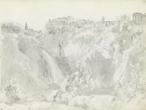 Wodospad, Tivoli autorstwa Johan Christian Dahl