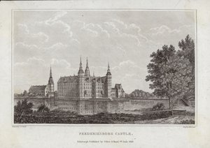 Pałac Frederiksborg autorstwa Johan Christian Dahl