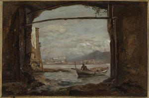 Widok z groty w pobliżu Posillipo autorstwa Johan Christian Dahl