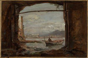 Widok z groty w pobliżu Posillipo autorstwa Johan Christian Dahl