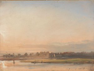 Widok na Łabę autorstwa Johan Christian Dahl