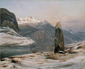 Zima w Sognefjord autorstwa Johan Christian Dahl