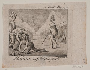 Winieta. Haldane i Hildegard autorstwa Johan Christoph Seehusen