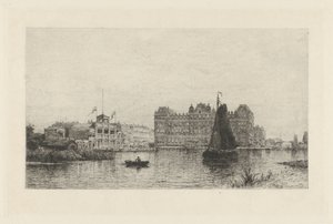 Widok na hotel Amstel autorstwa Johan Conrad Greive