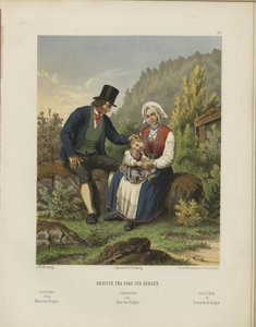 Ilustracja zaczerpnięta z książki „Selected Norwegian National Costumes” nieznanego autora i opublikowana przez Chr. Tønsberga (nr [1861])