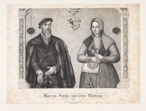 Marcus Swin i żona autorstwa Johan Friedrich Fritz