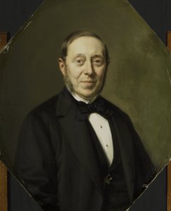 Portret Johannesa Cornelisa van Pappelendama (1810-1884). Artysta i handlarz dziełami sztuki. Kurator Muzeum Van der Hoop