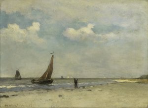 Scena na plaży autorstwa Johan Hendrik Weissenbruch