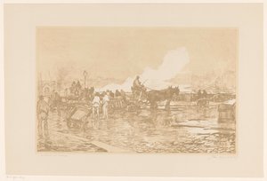 Widok na port w Rotterdamie autorstwa Johan Hendrik van Mastenbroek (signed by artist)