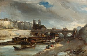 Miejsce do mycia łodzi w pobliżu Pont Neuf, Paryż