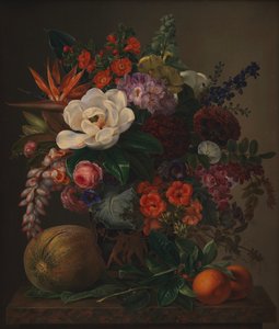 Kwiaty w wazonie, Sorrente 1834 (olej na płótnie)