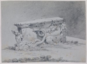 Antyczne rzymskie wsparcie stołu. autorstwa Johan Mandelberg