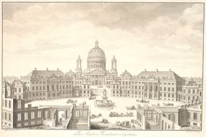 Place Royale z Friedrichstadt do Kopenhagi autorstwa Johan Martin Preisler