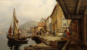 Krajobraz ze Svinør autorstwa Johan Nielssen
