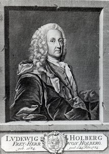 Ludvig Holberg, rycina Johanna Martina Bernigerotha, 1757 r. autorstwa Johan Roselius