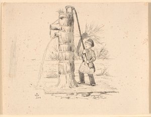 Poczta. Ilustracja do "Bajek dla dzieci" Kaalunda. Zobacz komentarz z katalogu arkuszy. autorstwa Johan Thomas Lundbye