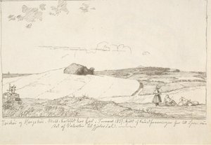 Krajobraz Zelandii. W tle Vejrhøj, wklejony f.n. strona 6 autorstwa Johan Thomas Lundbye