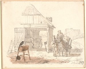 Zniszczenie. Ilustracja do "Bajek dla dzieci" Kaalunda. Zobacz komentarz z katalogu arkuszy. autorstwa Johan Thomas Lundbye