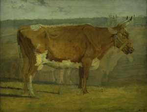 Badanie krowy autorstwa Johan Thomas Lundbye