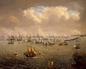Bitwa pod Skargardem pomiędzy flotą szwedzką i rosyjską z powodu panowania Szwecji nad Finlandią, 10 lipca 1790, Johan Tietrich Schoultz (1754-1807), wojny rosyjsko-szwedzkie