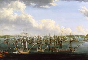 Bitwa pod Fredrikshamn, 15 maja 1790 olej na płótnie