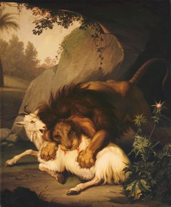 Lew atakujący kozę, 1785