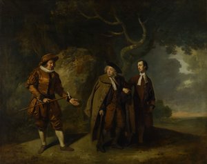 Parsons, Bransby i Watkyns w scenie z Lethe, 1766.