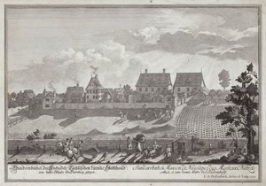 Sunersbuhl, rezydencja rodziny Nutzelów koło Norymbergi autorstwa Johann Adam Delsenbach