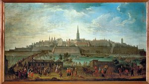 Wiedeń widziany z Bramy Rotenturm ... (olej na płótnie) autorstwa Johann Adam Delsenbach