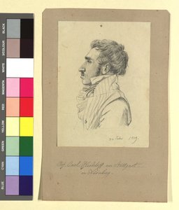 Carl Alexander von Heideloff (1789-1865), malarz, architekt autorstwa Johann Adam Klein